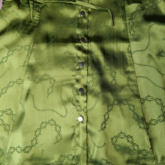 Dangerfield Olive Satin Corset Dress - Picture 13 of 13